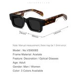 Sunglasses Manufacturer - Omelle Women's Trendy Blue Acetate HD Nylon Lenses Large Square Polarized Tac Material