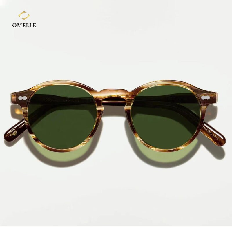 Sunglasses Manufacturer - Omelle Designer Luxury for Girls and Boys Round Acetate Frame Gray with Tac Lenses