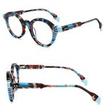 Eyeglasses Frame Manufacturer - Omelle Youth Lightweight Acetate Round Full-Rim UV400 Warm Natural Luster for Reading