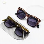 Sunglasses Manufacturer - Omelle Brand Designer Women Custom Logo Leopard Retro Cat-Eye
