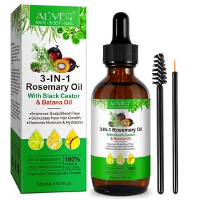 Rosemary Oil - 60mL 3 in 1 Black Castor Batana Hair Skin Nail Care