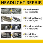 Headlight Restore - Car Head Light Repair Polish Fluid Scratch Remover Kit