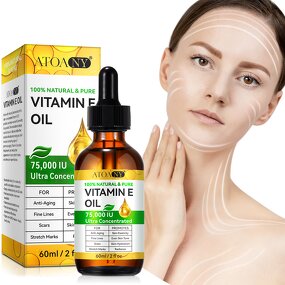 Vitamin E Oil - Private Label 75,000 IU Cold Pressed Vegan Dry Damaged Skin