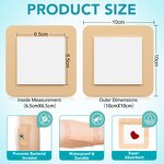 Foam Dressing - 5 Packs 4"x4" Waterproof Sterile Silicone AG Border Adhesive