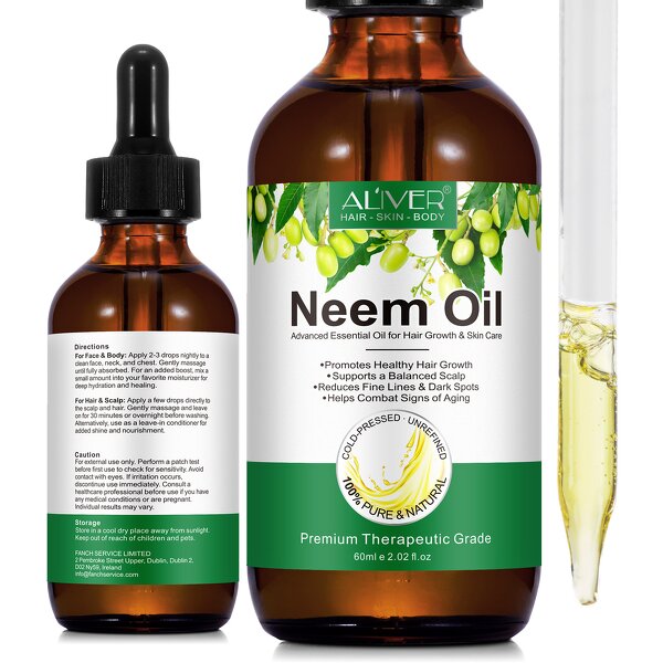 Neem Oil Manufacturer - 60ml Cold Pressed Pure Organic Face Nail Nourishes