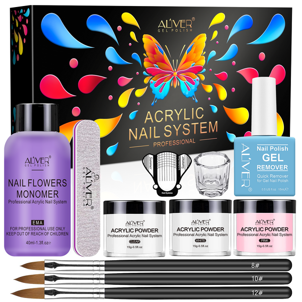 Acrylic Nail Kit - Wholesale Professional Full Set Liquid Powder UV Gel Extension