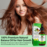 Rosemary Oil - 60mL 3 in 1 Black Castor Batana Hair Skin Nail Care