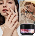 Nail Glue Gel - Natural Long Lasting Multi-function Solid for Press on Nails