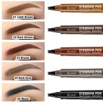 Eyebrow Pen Manufacturer - Natural Vegan Waterproof 4 Fork Tip Spoolie Brush