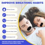 Sleep Strip Manufacturer - Black Lip Shaped Hypoallergenic Anti Snoring Breathing