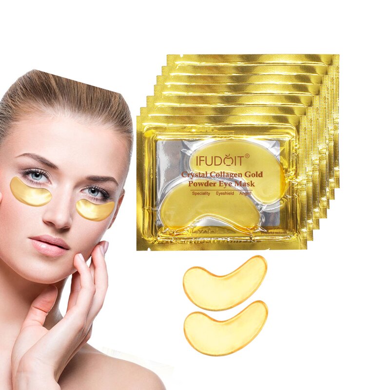 Eye Mask Manufacturer - Private Label 24k Gold Crystal Collagen Dark Circles