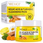 Cotton Pad Manufacturer - 30pcs Vitamin C Tumeric Kojic Acid Brightening Cleansing