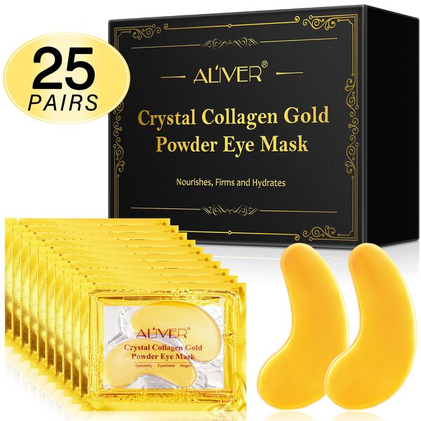 Eye Mask Manufacturer - 25 Pairs 24K Gold Aloe Vera Collagen Puffy Dark Circles