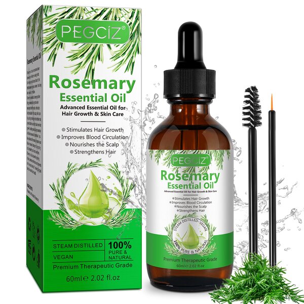 Rosemary Oil - 60ml Natural Vegan Hair Nourishing Strengthens Pure Essential