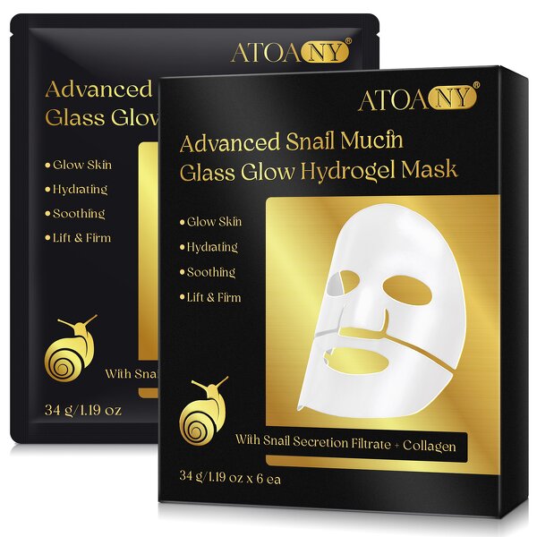 Face Mask Manufacturer - Private Label Snail Mucin Collagen Hydrogel Glass Glow