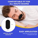 Sleep Strip Manufacturer - Black Lip Shaped Hypoallergenic Anti Snoring Breathing