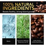 Beard Growth Kit - Organic Serum Derma Roller Grooming Set for Black Men