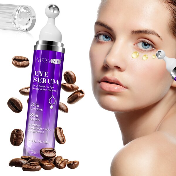 Eye Serum Manufacturer - Private Label 8% Caffeine Retinol Roller Massage Ball
