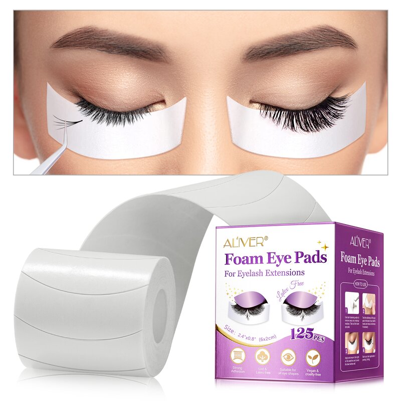Lash Patch Manufacturer - 125pcs Medical Tape Silicone Foam Under Eye Gel Pads
