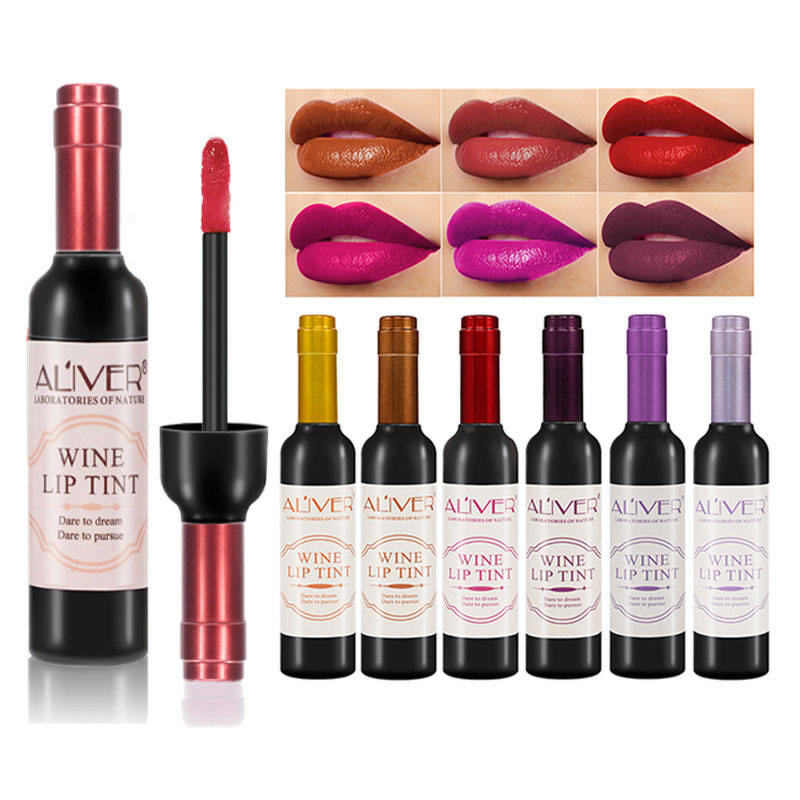 Lipstick Set - 6 Pack Vegan Matte Liquid Custom Logo Magic Wine Bottle Kit