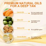 Tanning Cream - Natural Organic Carrot Golden Tanning Accelerator Sun Tan