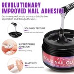 Nail Glue Gel - Natural Long Lasting Multi-function Solid for Press on Nails