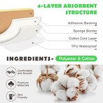 Castor Oil Wrap - 12 Pack Self-Adhesive Disposable Organic Cotton Detox Wrap