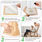 Castor Oil Wrap - 12 Pack Self-Adhesive Disposable Organic Cotton Detox Wrap