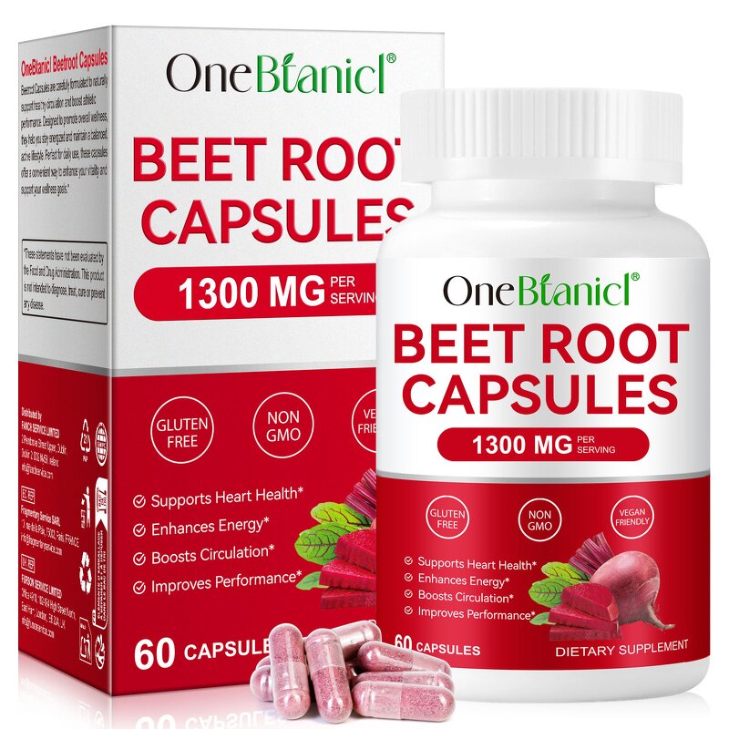 Capsule Manufacturer - Organic Beet Root 1300mg Energy Endurance Support Supplement