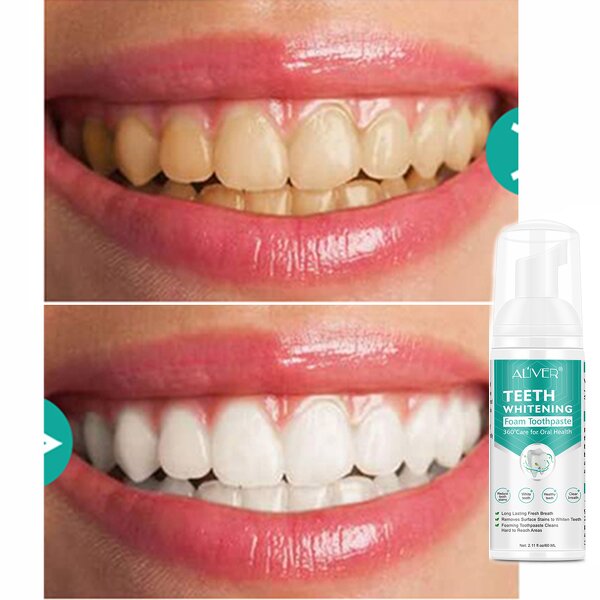 Toothpaste Mousse - 60ml Oral Care Deep Mouth Cleaning Cigarette Teeth Whitening