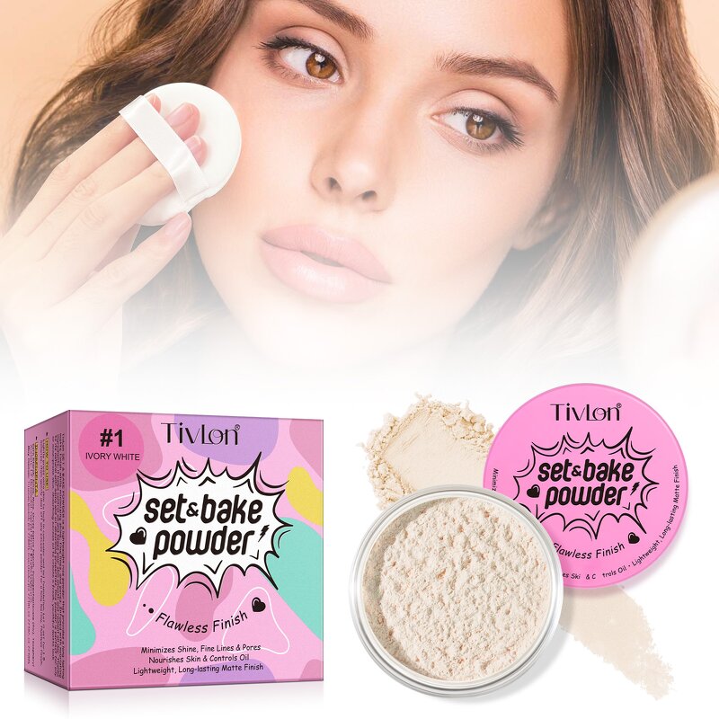 Loose Powder - Tivlon 3 Colors Wholesale Baking Setting Makeup Powder Puff
