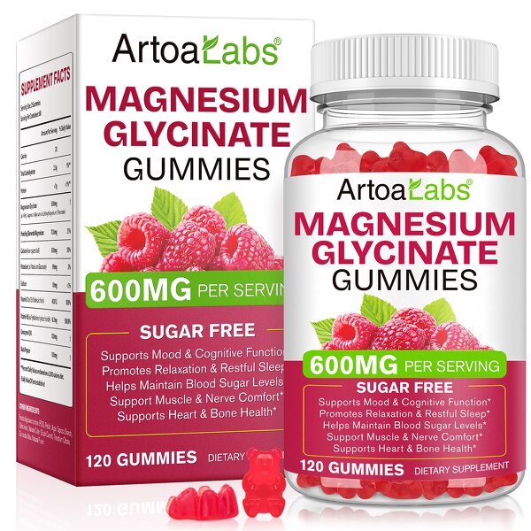 Gummy Manufacturer - ArtoaLabs Magnesium Glycinate 120pcs Calcium VitD3 B6