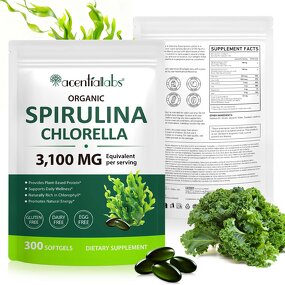 Softgel Manufacturer - AcentialLabs Spirulina 300p 17in1 Super Greens Energy