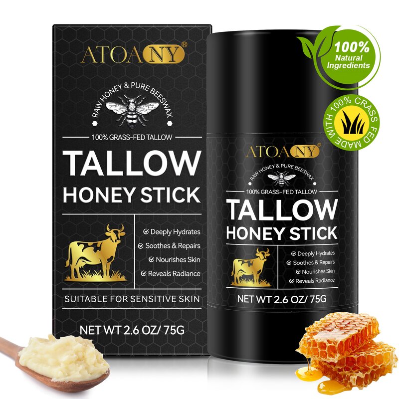Tallow Balm Stick - ATOANY 75g Grass Fed Honey Shea Butter Olive Oil Dry Skin