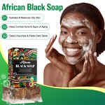 Soap Manufacturer - IKZEE African Black Soap 100g Organic Shea Acne Dark Spots Care