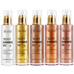 Body Oil Manufacturer - IKZEE 100ML Rose Gold Private Label Shimmer Glow Face