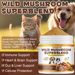 Pet Supplement - OIMMAI 120g Organic Mushroom Extract Immune Dogs Cats