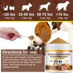 Pet Supplement - OIMMAI 120g Organic Mushroom Extract Immune Dogs Cats