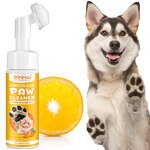 Dogs Feet Cleaner Fluid Cat Claw Washing Pets Foot Cleaning Waterless Paw Cleaner Foam Shampoo With Enhanced Silicone Scrubber