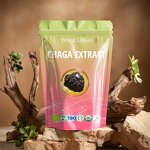 Chaga Mushroom Extract - Polysaccharides Powder Custom OEM Bottle Drum Glass Container