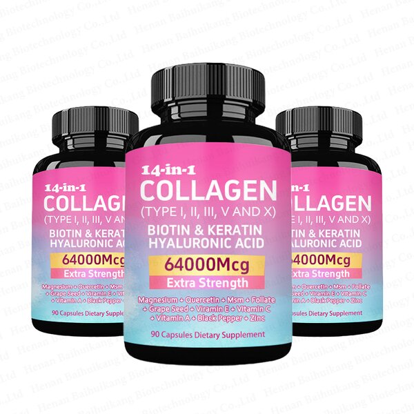 Multi Collagen Capsules Manufacturer - Complex with Hyaluronic Acid & Biotin