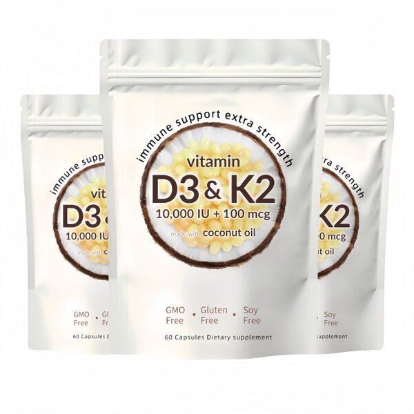 Vitamin D3 K2 Softgel Manufacturer - 10000 IU for Immune & Bone Health