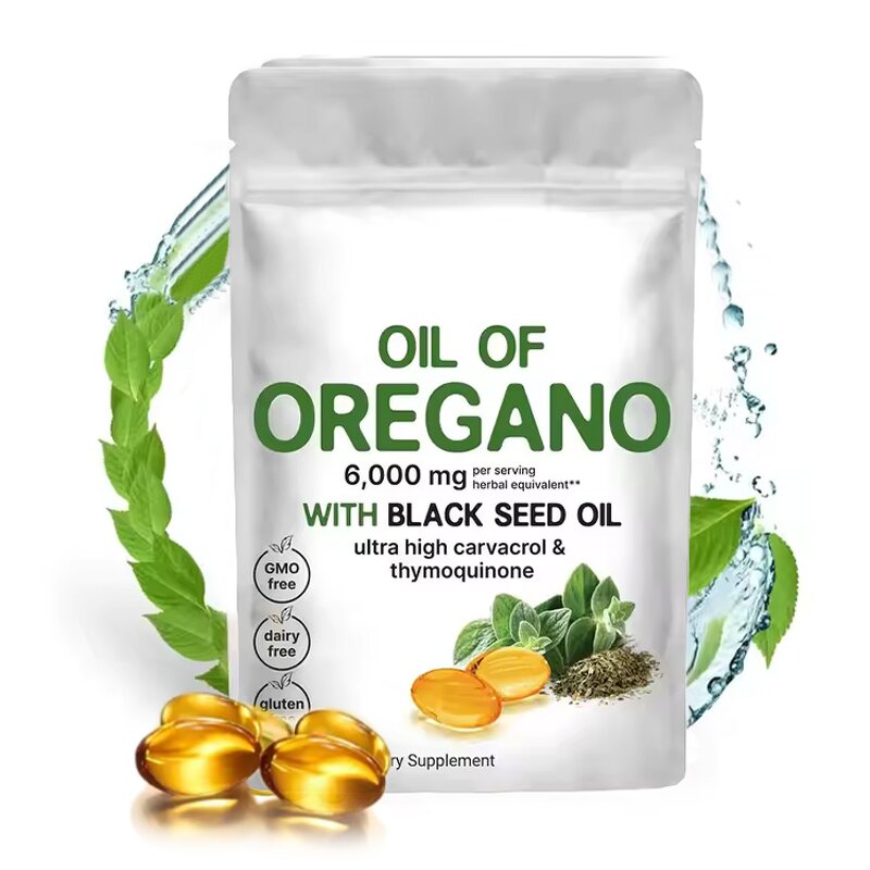 Oregano Oil Softgel Capsules Manufacturer - Dietary Fiber with Black Seed Oil