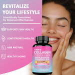 Multi Collagen Capsules Manufacturer - with Biotin Peptides Types I, II, III, V, X