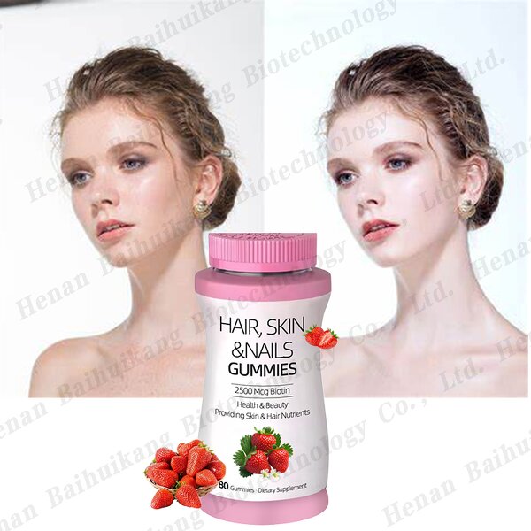 Biotin Collagen Gummies Manufacturer - Private Label Halal Strawberry Flavor