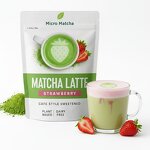 Matcha Latte - Manufacturer - Strawberry Organic Vegan Dairy Free 150g 15 Servings Bag