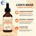 Lion's Mane Drops - Manufacturer - 60ml Organic Oral Liquid Immune Support
