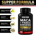 Maca Capsules - Manufacturer - OEM Organic Black Red Yellow All Ages