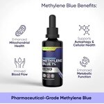 Methylene Blue Drops - Manufacturer - USP Grade 1% Brain Function Cognitive Health