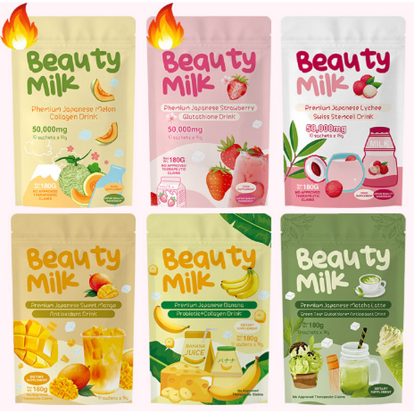 Collagen Drink Powder - Manufacturer - Japanese Melon Matcha Strawberry Adults Kids